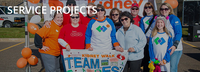 ESA members show their support at the National Kidney Foundation 5k walk